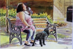 Title: Having a coke break  Uppermill Park  Artwork size: 16” x 12”  Price: £139